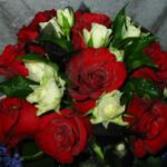 Red and white Roses Bunch