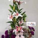 Lily and cardnation Arrangement
