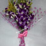 6 Purrple Orrchid Hand Bunch