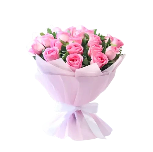 Pink Roses In a Bunch