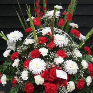 Red and white Roses Arrangement